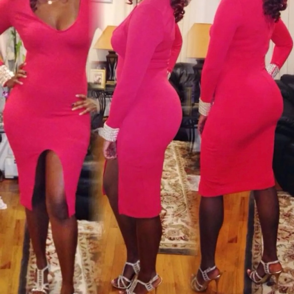 Sexy red birthday dress with bling !